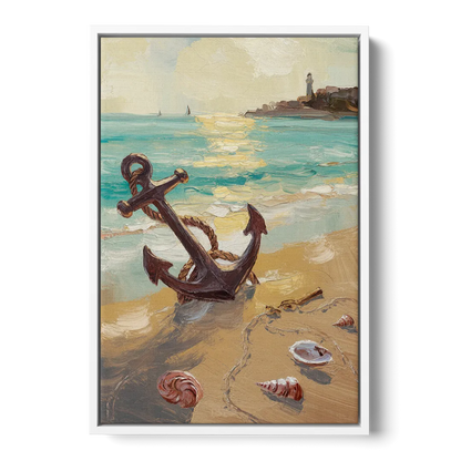 Norfolk Nautical Charm - White Frame Canvas