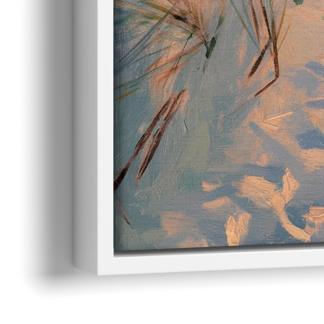 La Jolla Beachfront Serenity - Close-Up White Frame Canvas