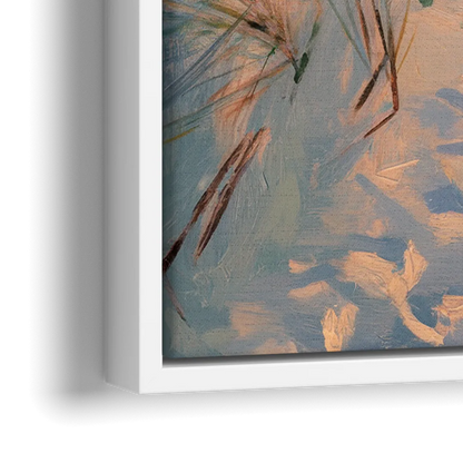 La Jolla Beachfront Serenity - Close-Up White Frame Canvas