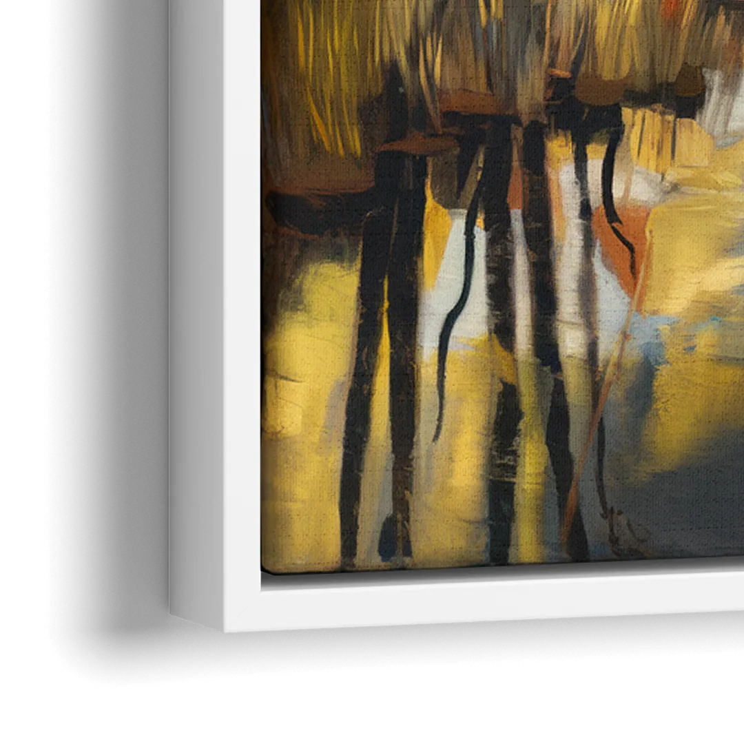 Aspen Nature Escape - Close-Up White Frame Canvas