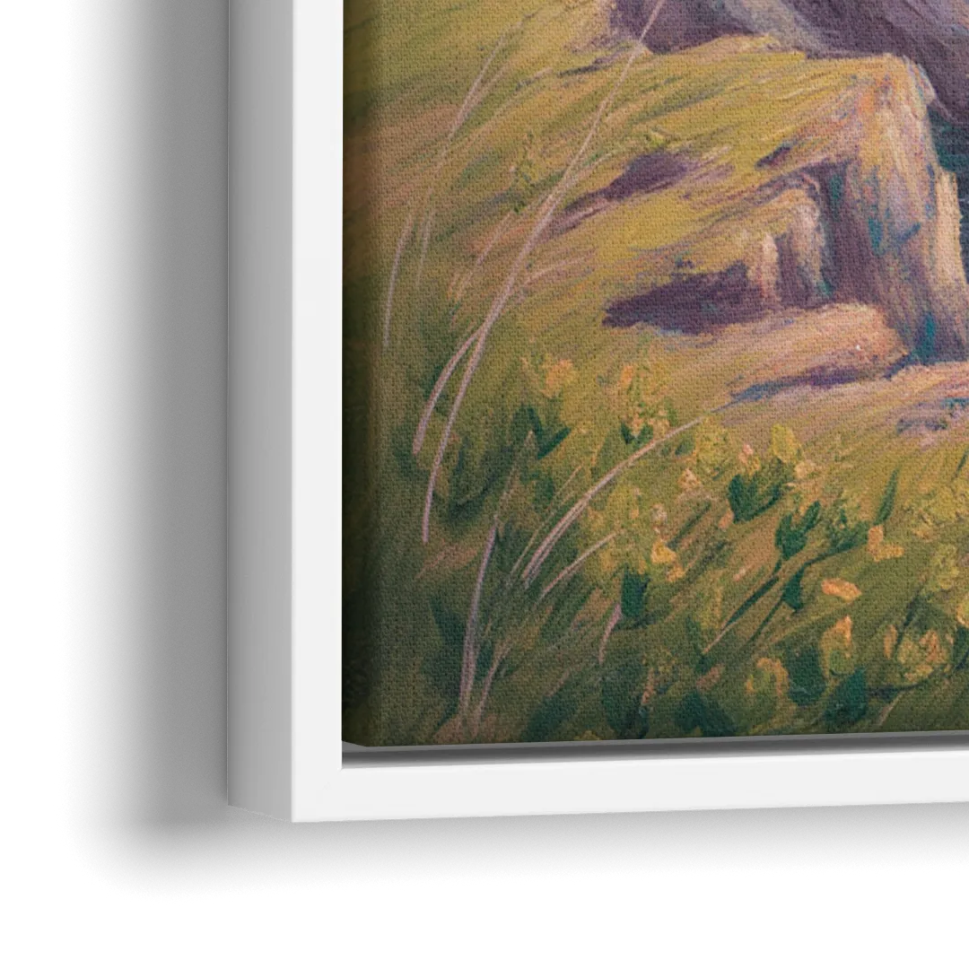 Cape Breton Highlands - Close-Up White Frame Canvas