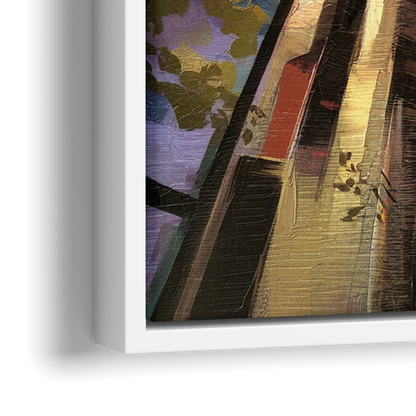 Dallas Modern Architecture - Close-Up White Frame Canvas