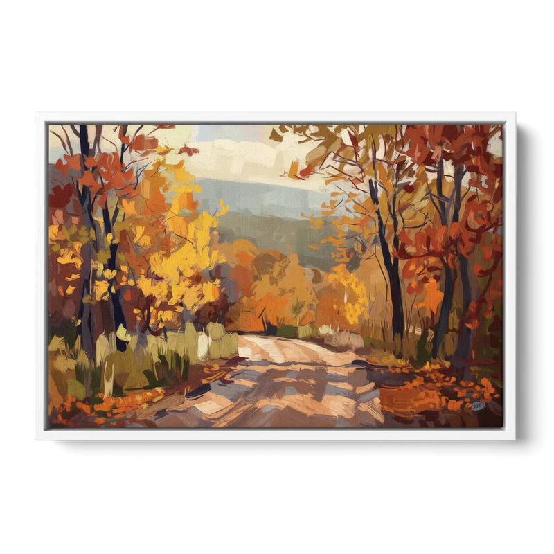 Knoxville Autumn Colors - White Frame Canvas