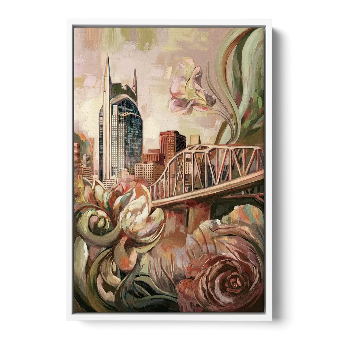 Nashville Timeless Beauty - White Frame Canvas