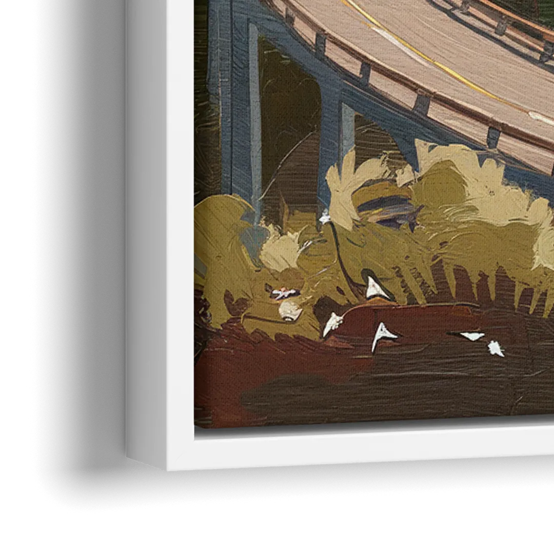 Big Sur Scenic Highway - Close-Up White Frame Canvas