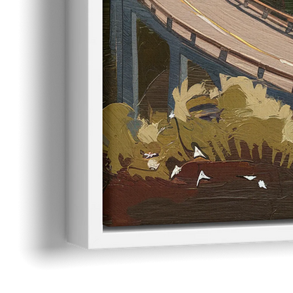 Big Sur Scenic Highway - Close-Up White Frame Canvas