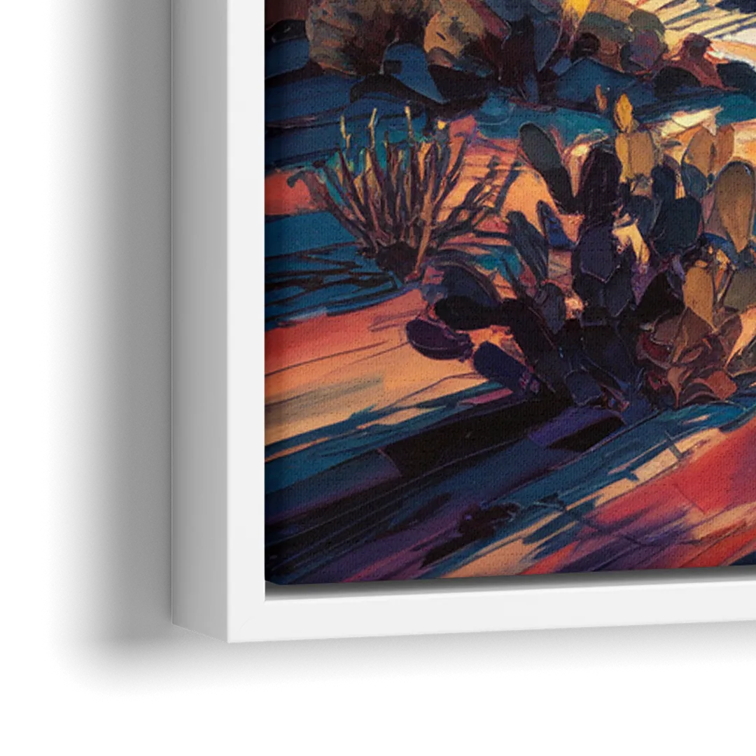 Tucson Night Sky - Close-Up White Frame Canvas