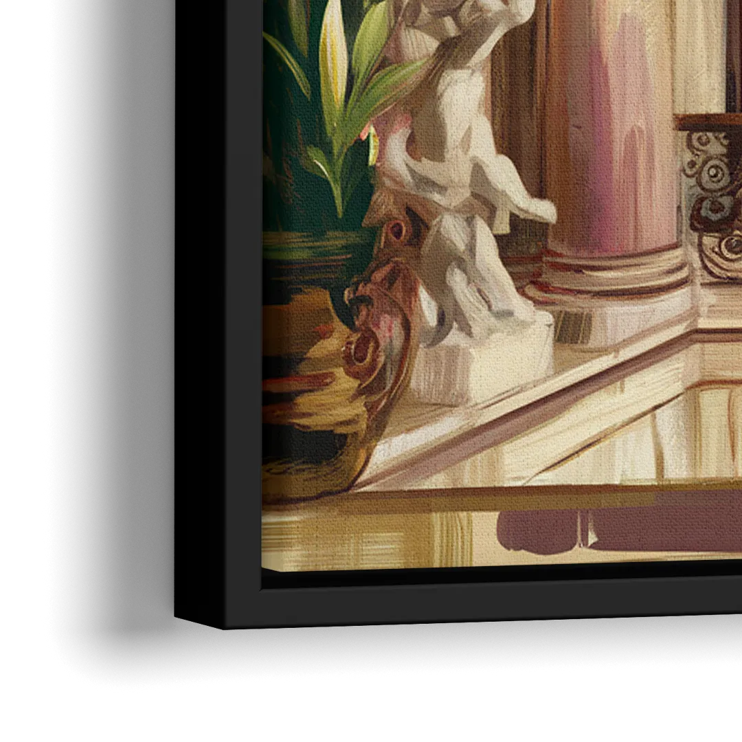 Franklin Architectural Beauty - Close-Up Black Frame Canvas
