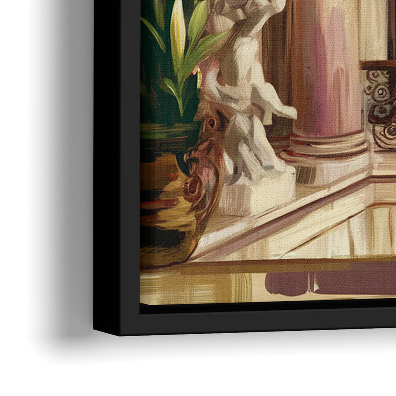 Franklin Architectural Beauty - Close-Up Black Frame Canvas