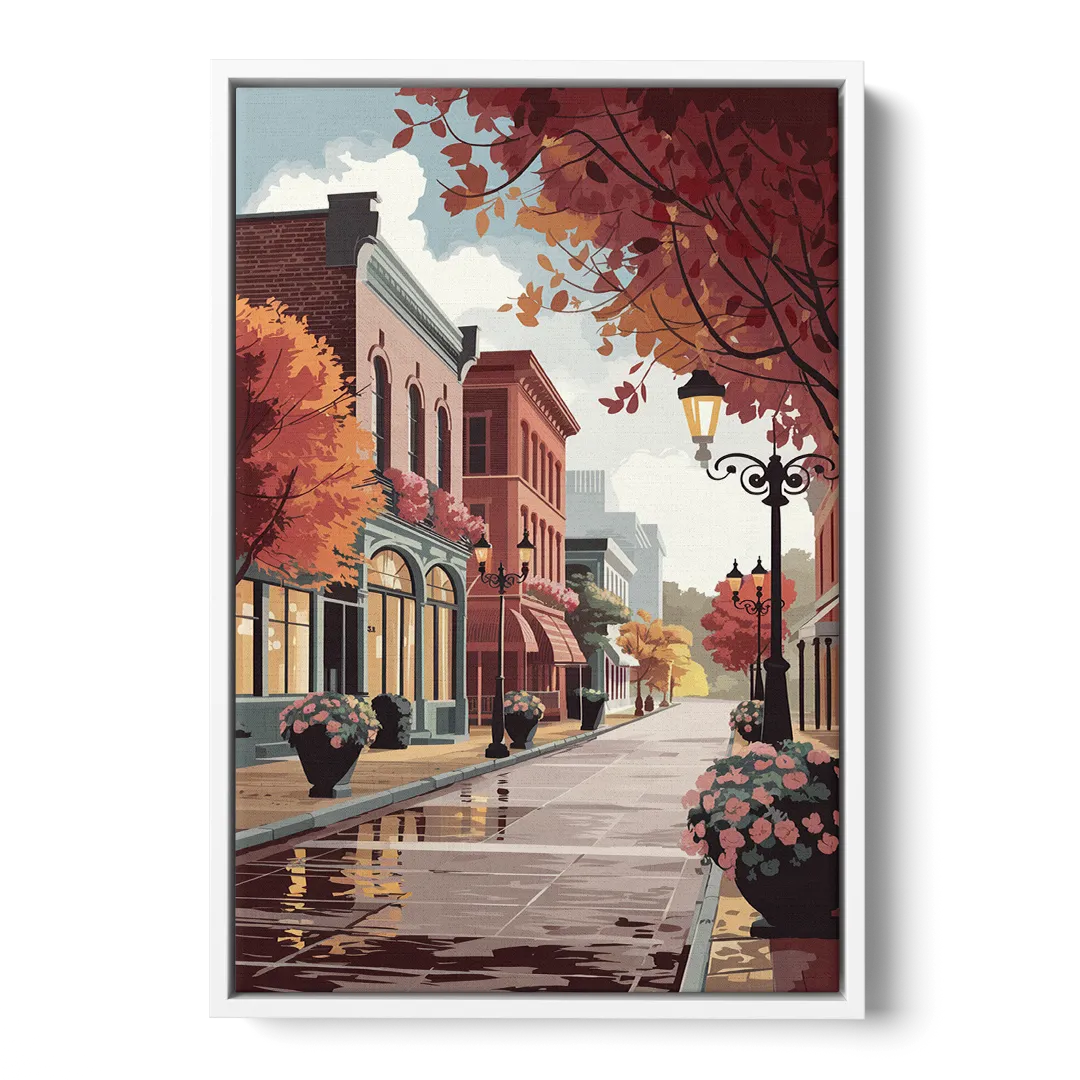Ashland Historic Downtown - White Frame Canvas