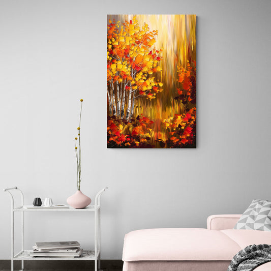 Aspen Forest in Autumn - Canvas Wall Art Living Room