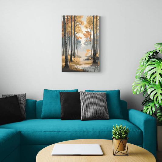 Aspen Tranquil Woodland - Canvas Wall Art Living Room