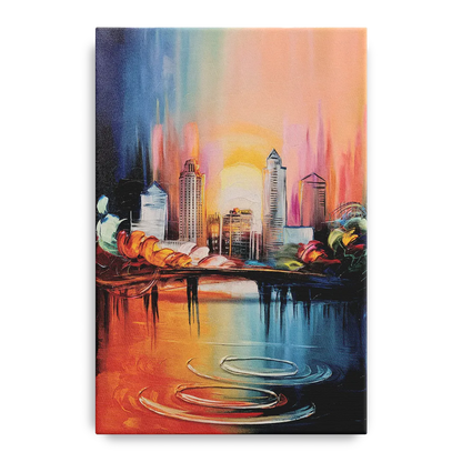 Louisville Skyline at Sunrise - Canvas Wall Art