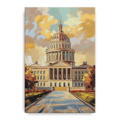 Springfield State Capitol - Canvas Wall Art