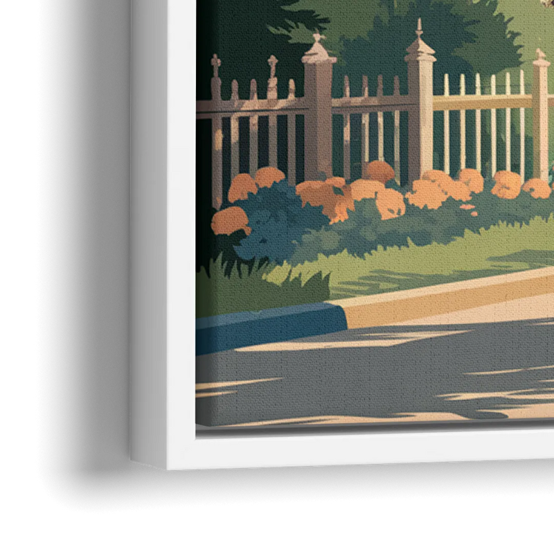 Mackinac Island Horse Carriage Ride - Close-Up White Frame Canvas