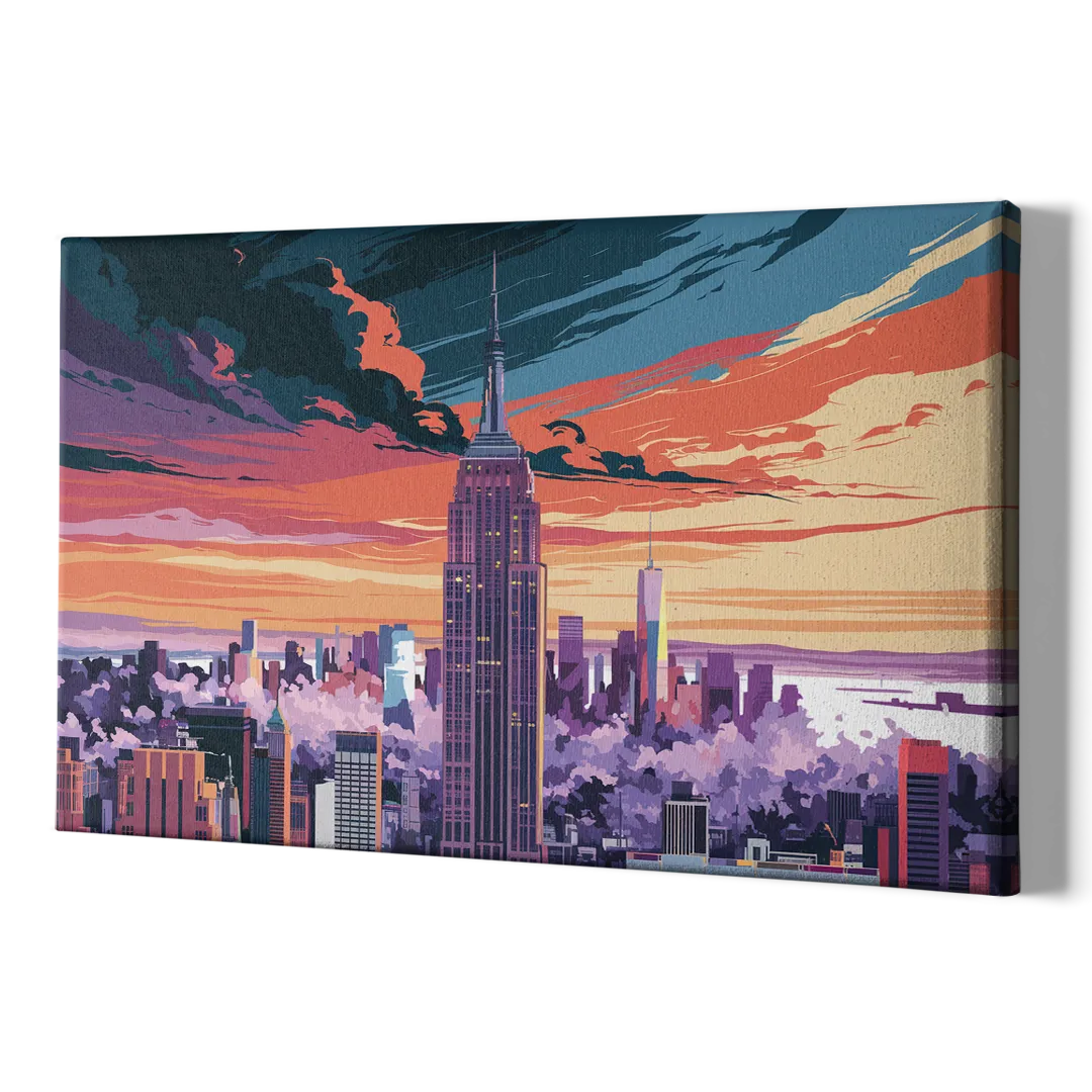 New York City Empire State Building - Canvas Print Art Sides