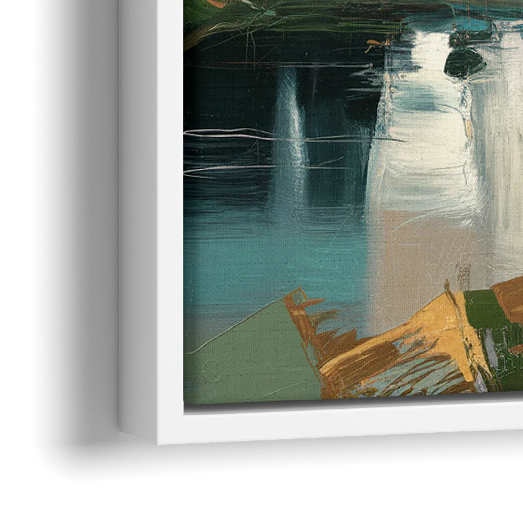 Augusta Iconic Bridge View - Close-Up White Frame Canvas