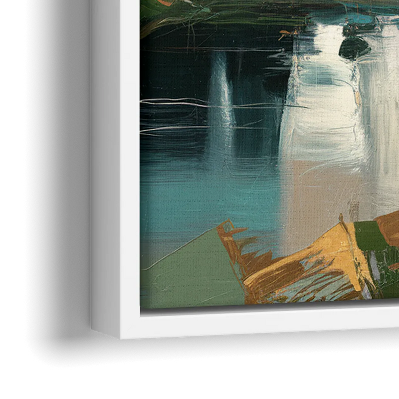 Augusta Iconic Bridge View - Close-Up White Frame Canvas