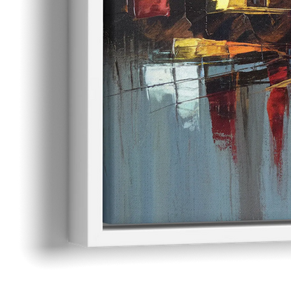 Birmingham Sunset Skyline - Close-Up White Frame Canvas