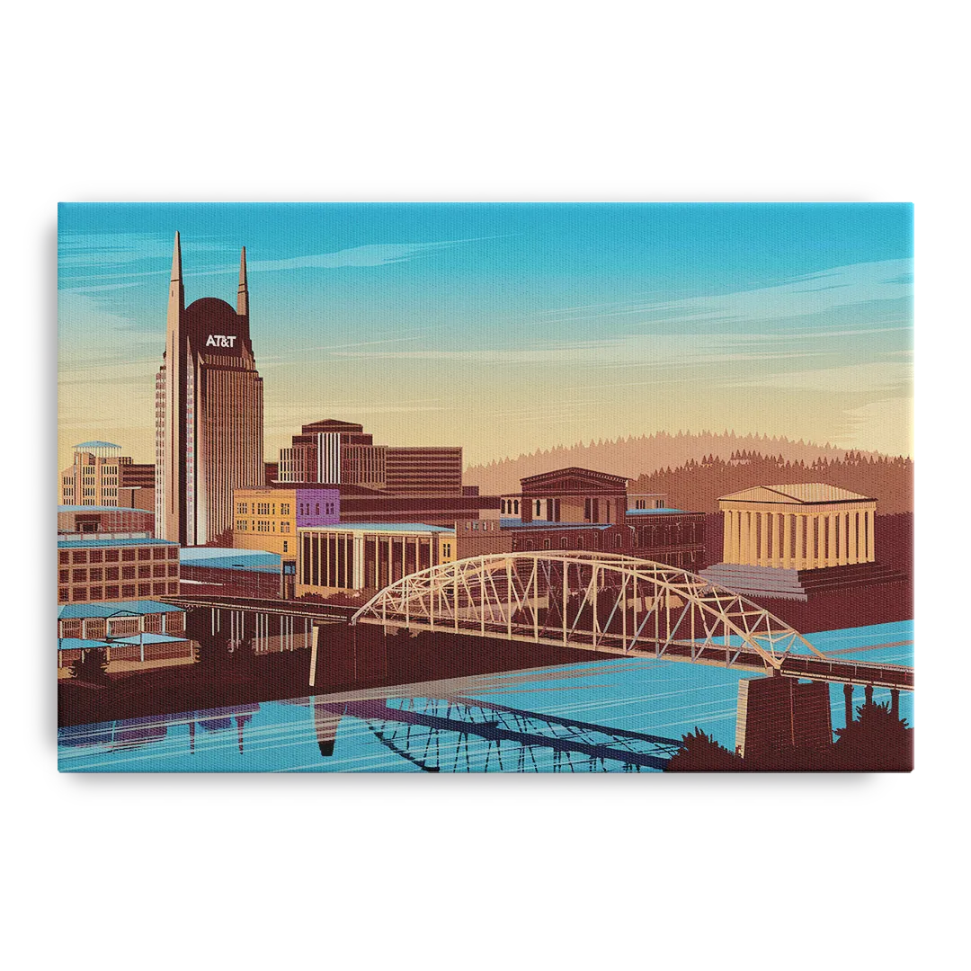 Nashville Historic Landmarks - Canvas Wall Art