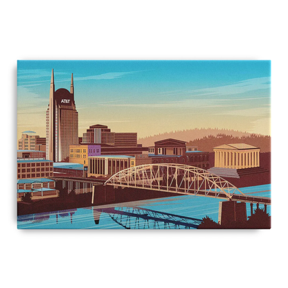 Nashville Historic Landmarks - Canvas Wall Art