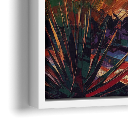 Phoenix Downtown Cityscape - Close-Up White Frame Canvas