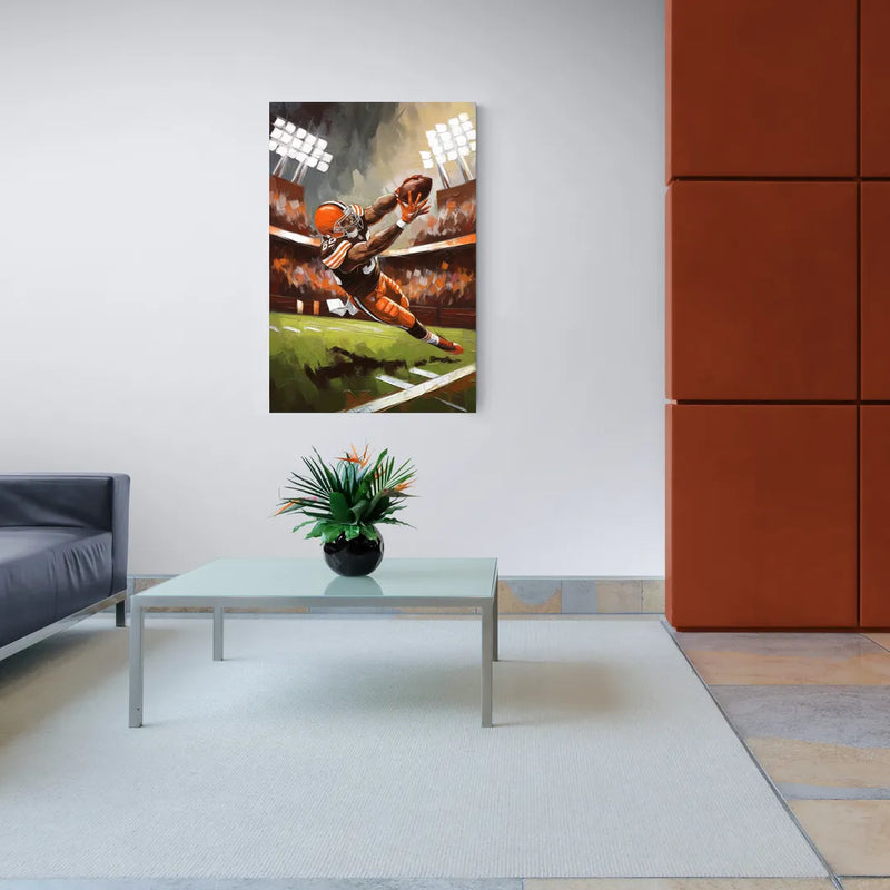 Cleveland Browns Fans in Action - Canvas Wall Art Living Room