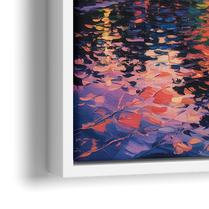 Chteau Frontenac at Sunset - Close-Up White Frame Canvas