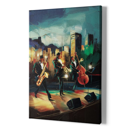Salt Lake City Jazz Tribute - Canvas Print Art Sides