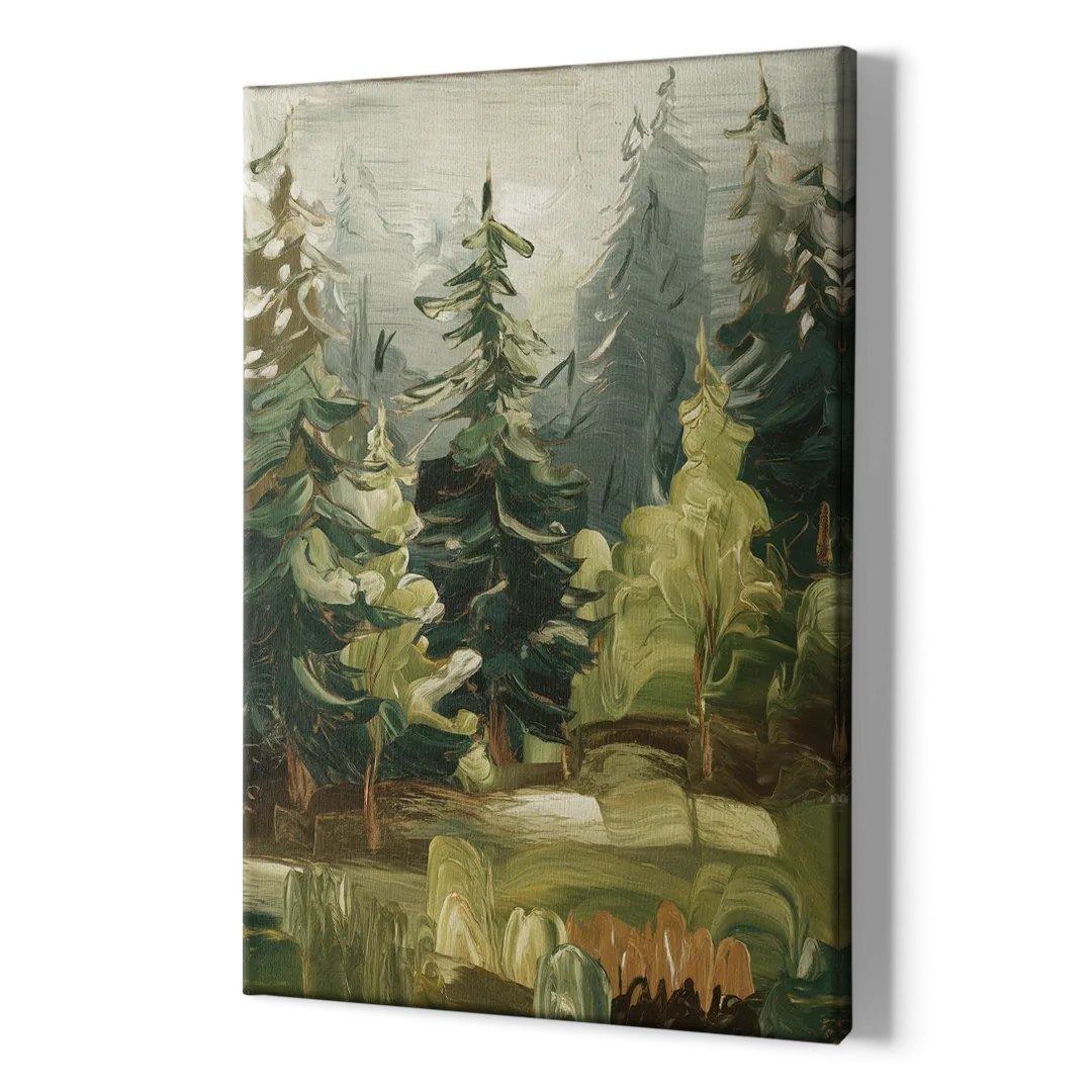 Spokane Evergreen Forests - Canvas Print Art Sides