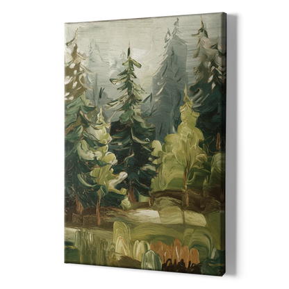 Spokane Evergreen Forests - Canvas Print Art Sides