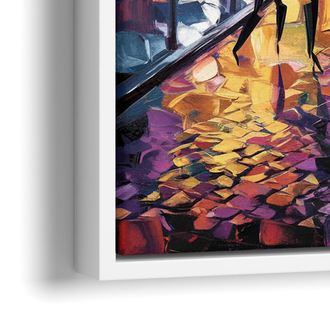 New Orleans Bourbon Street Vibes - Close-Up White Frame Canvas