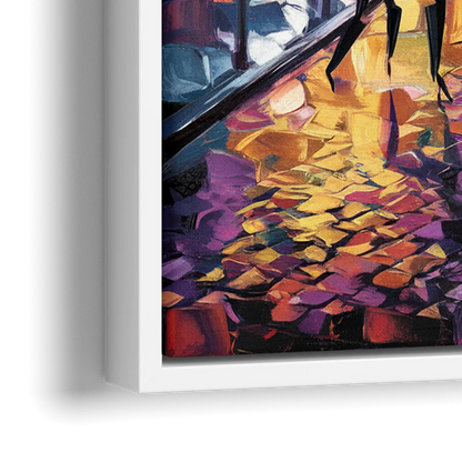 New Orleans Bourbon Street Vibes - Close-Up White Frame Canvas