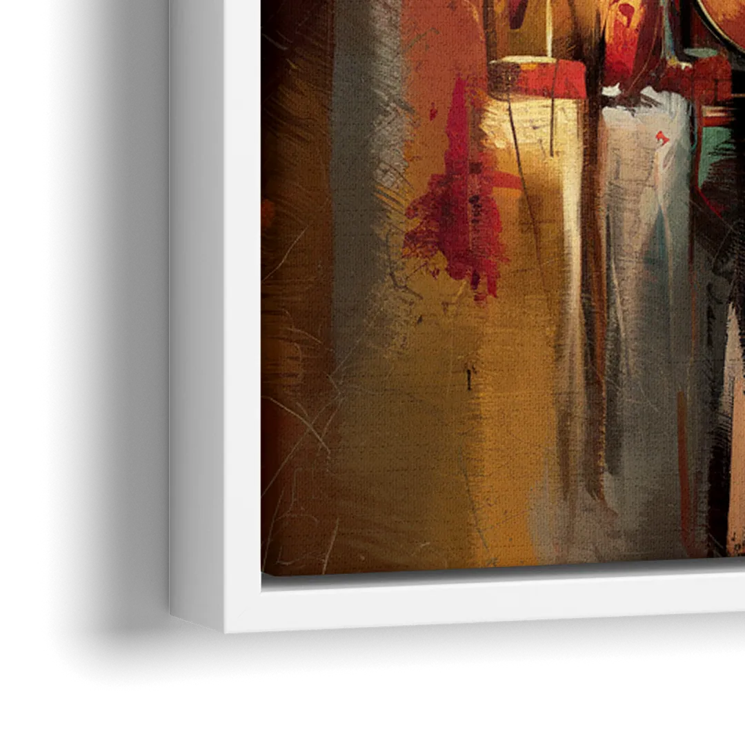 Nashville Country Music Vibes - Close-Up White Frame Canvas