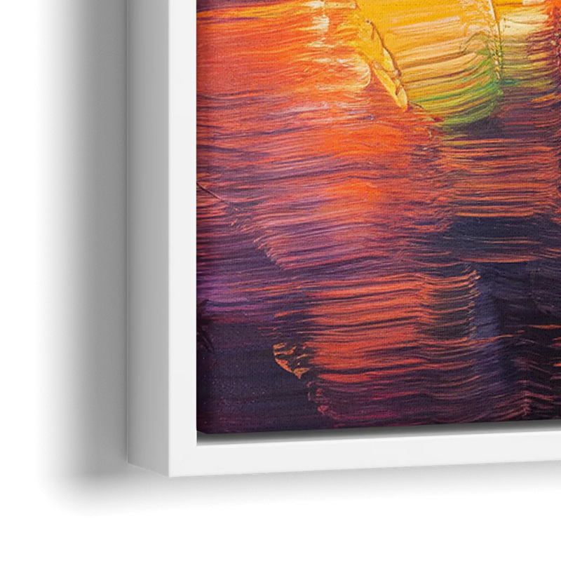 Austin Congress Avenue Bridge - Close-Up White Frame Canvas