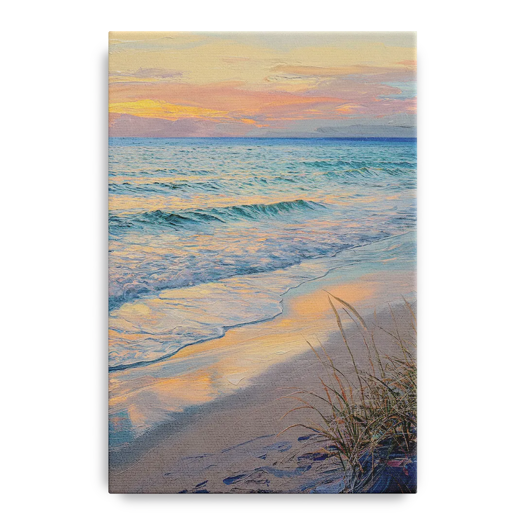 Hilton Head Island Sunset Beach View - Canvas Wall Art
