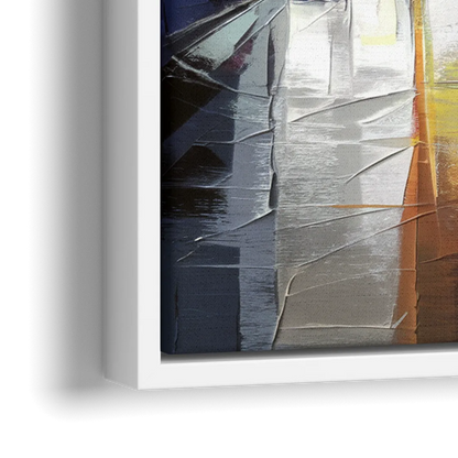 Plano Nightlife Glow - Close-Up White Frame Canvas
