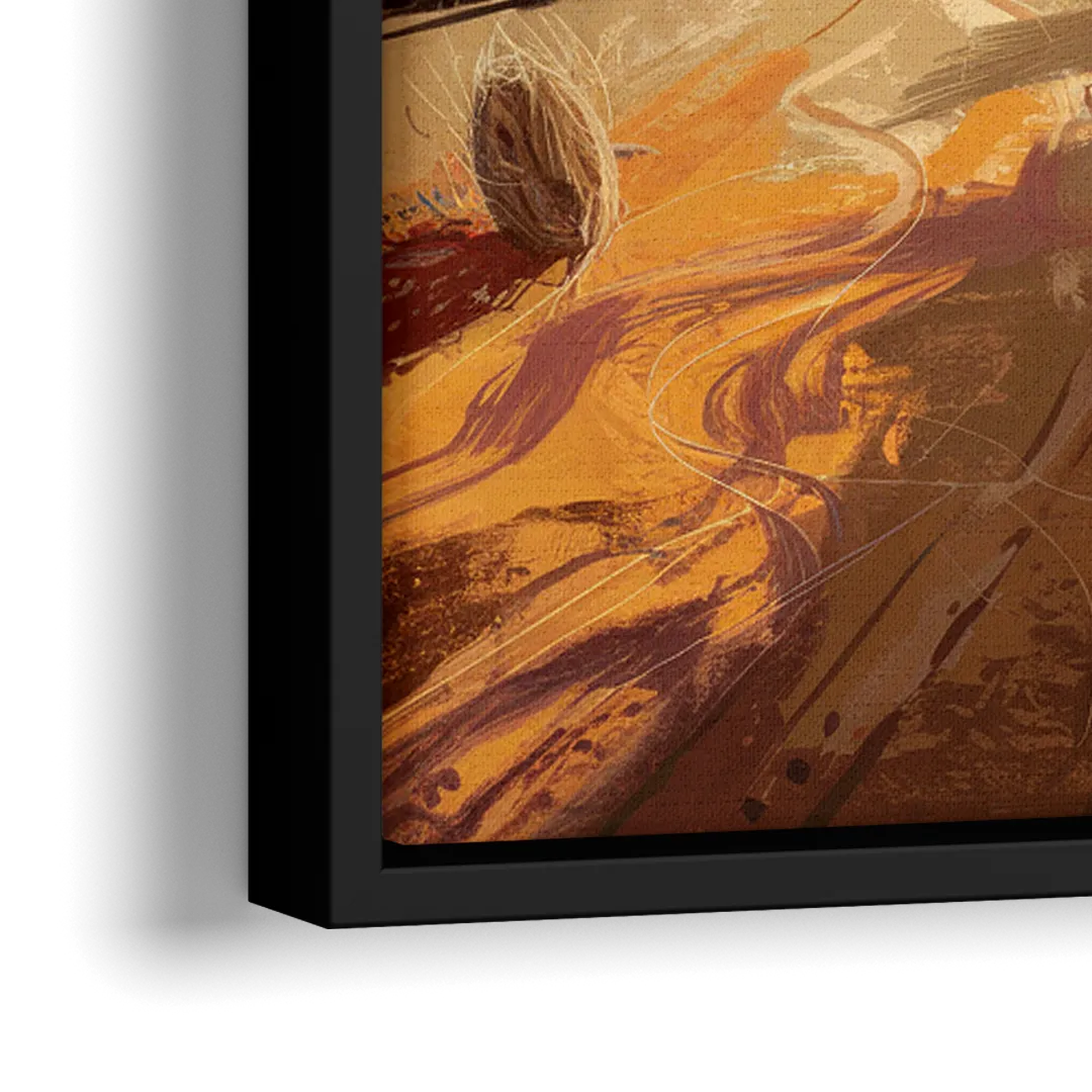 Tombstone Wild West Vibes - Close-Up Black Frame Canvas