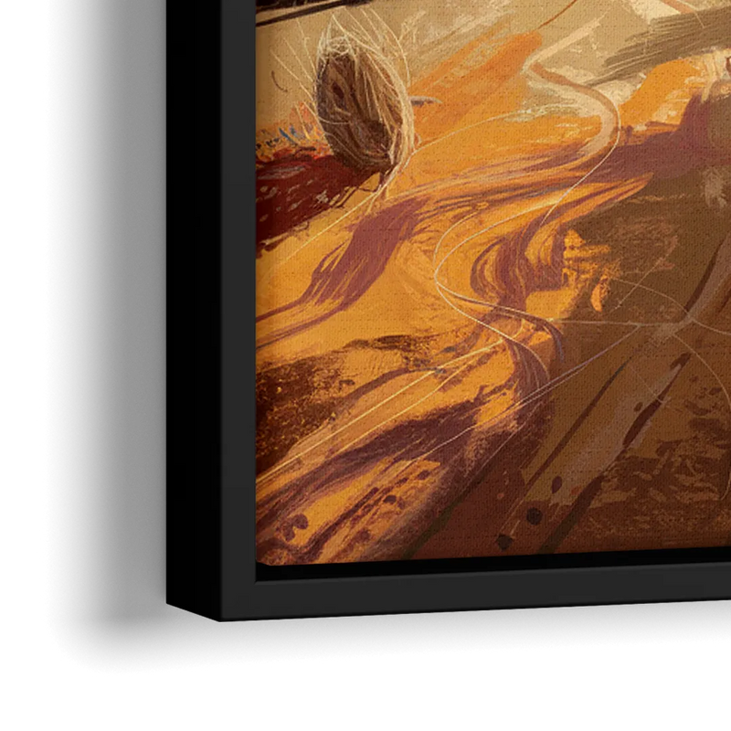 Tombstone Wild West Vibes - Close-Up Black Frame Canvas