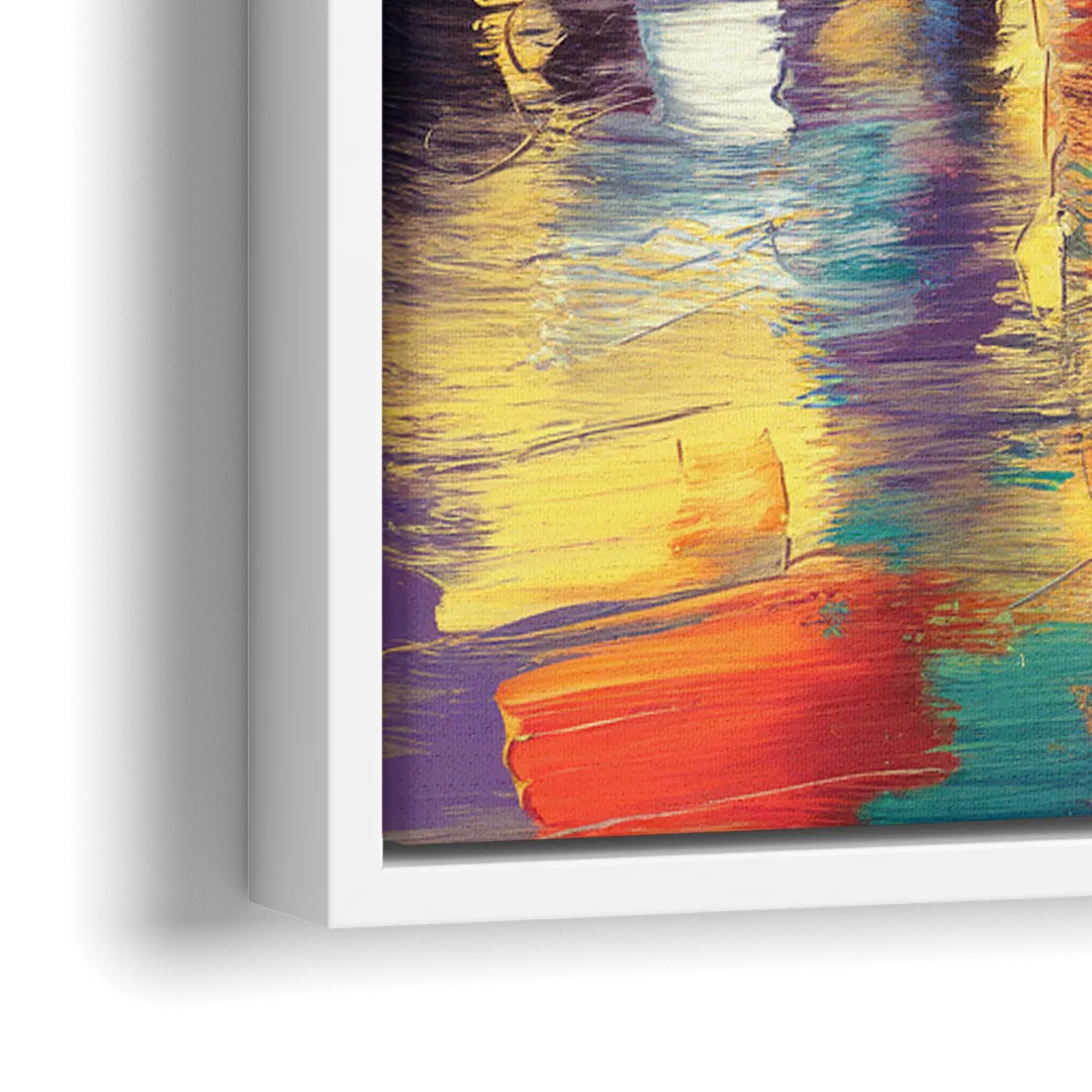 Nashville Scenic Riverfront - Close-Up White Frame Canvas