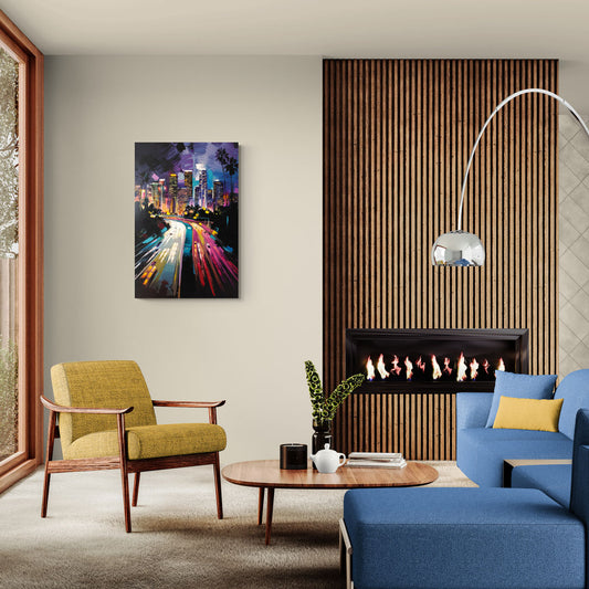 Los Angeles Urban Cityscape - Canvas Wall Art Living Room