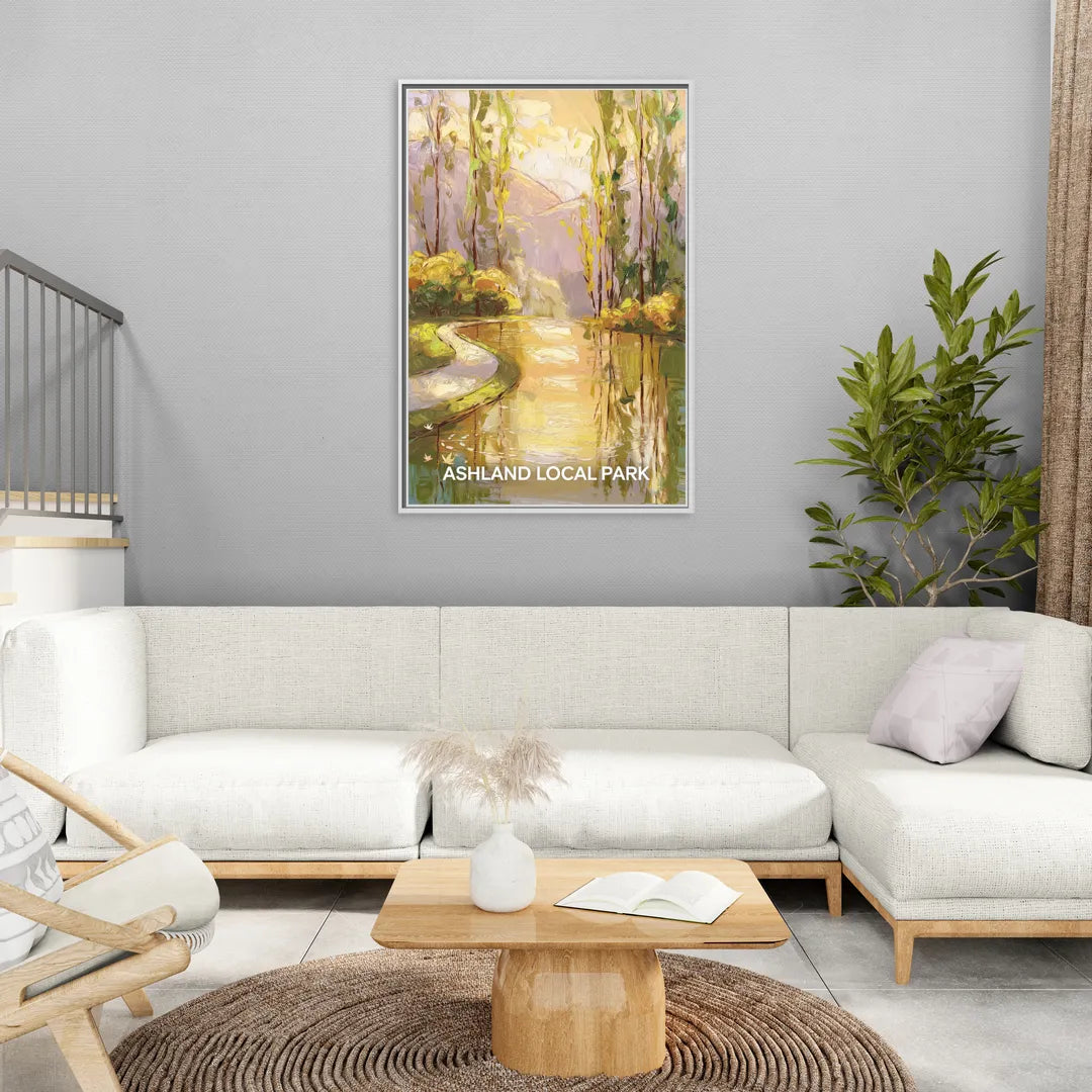 Ashland Local Park Serenity - Living Room White Frame Canvas