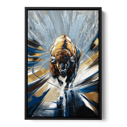 Buffalo Sabres Team Spirit - Black Frame Canvas