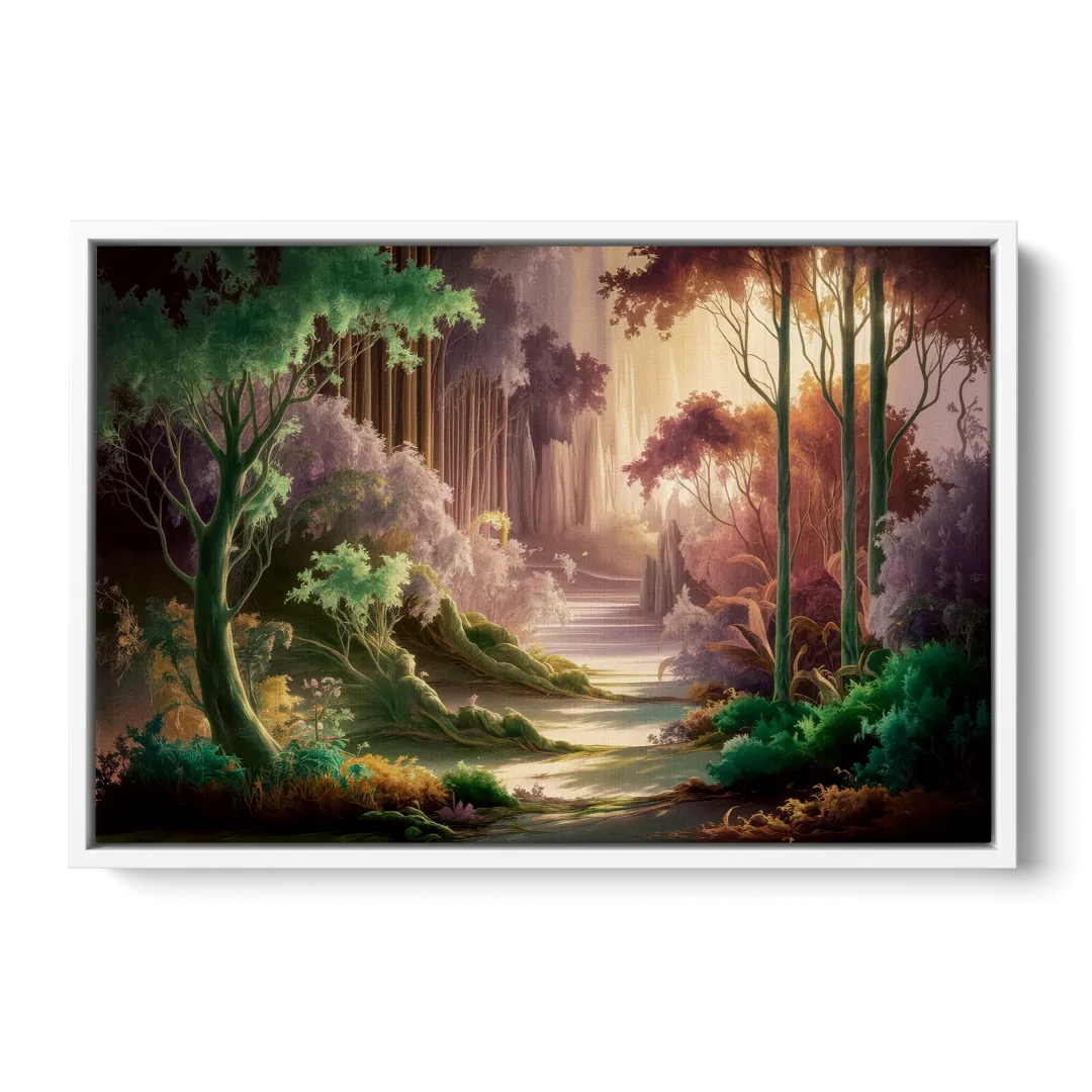 Eugene Forest Serenity - White Frame Canvas