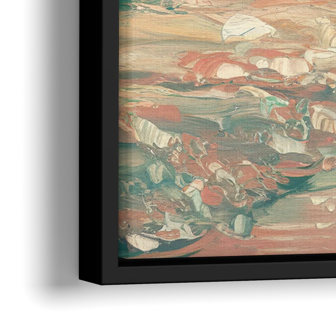 Naples Gulf Shore Serenity - Close-Up Black Frame Canvas