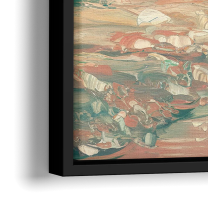 Naples Gulf Shore Serenity - Close-Up Black Frame Canvas