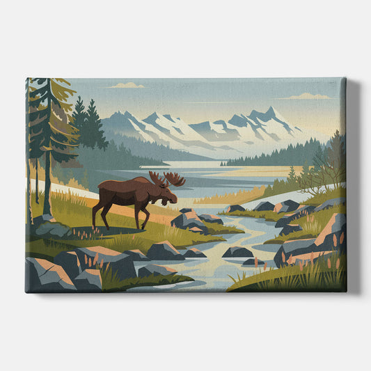 Anchorage Alaskan Wilderness - Canvas Wall Art