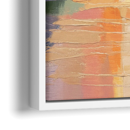 Vail Mountain Sunrise - Close-Up White Frame Canvas