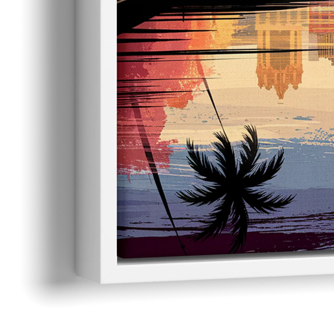 Tampa Historic Ybor City - Close-Up White Frame Canvas