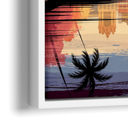 Tampa Historic Ybor City - Close-Up White Frame Canvas